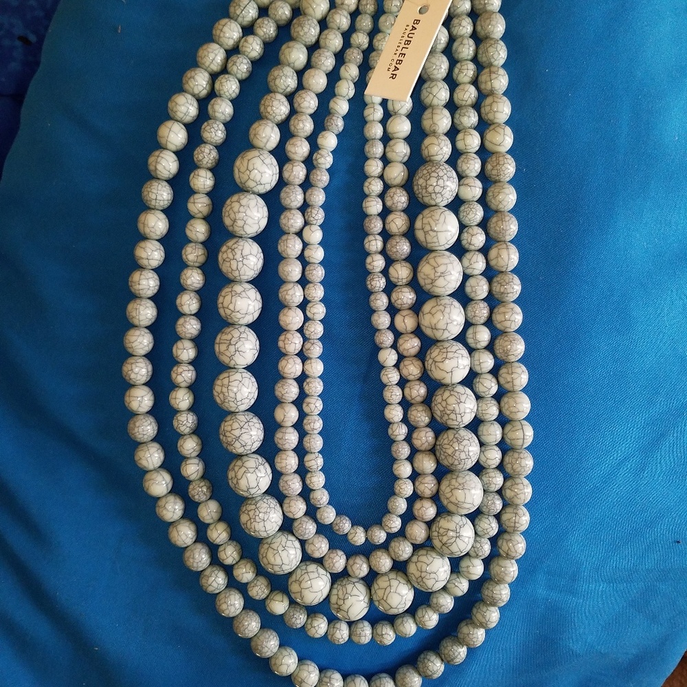 Necklace Multi-strand marble green